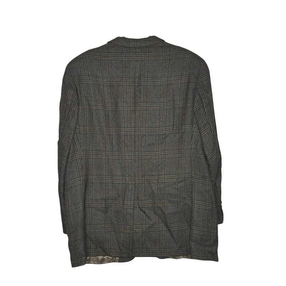 Vintage Polo Ralph Lauren Men’s 48R Blazer Plaid Prince of Wales 100% wool Sport